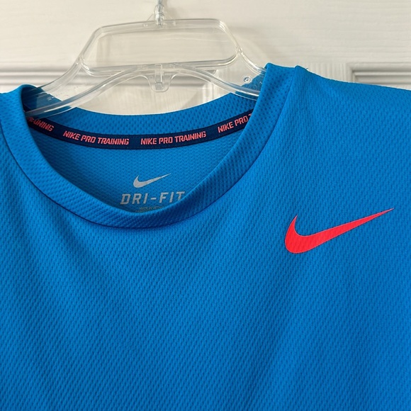 Nike Mens Tee Pro Training Dri Fit Short Sleeve Round Neck Size L in Blue - Picture 5 of 5